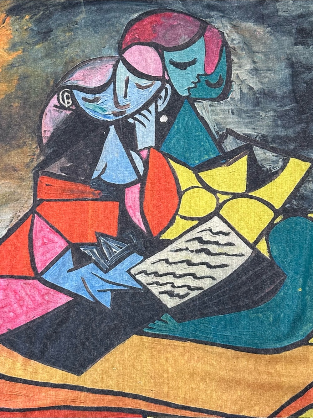 PICASSO 32”X 71” Large Color  Art  “women’s Reading “